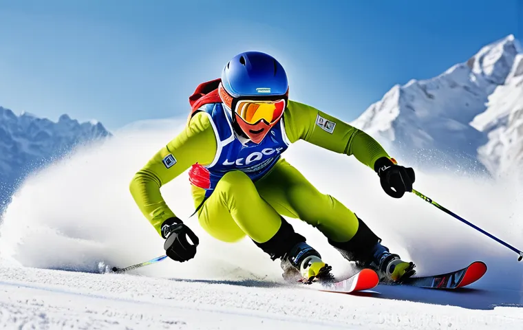 리히텐슈타인의 유명 인물 - **Prompt 1: "A dynamic, full-body shot of a determined young Liechtenstein alpine skier, mid-descent...
